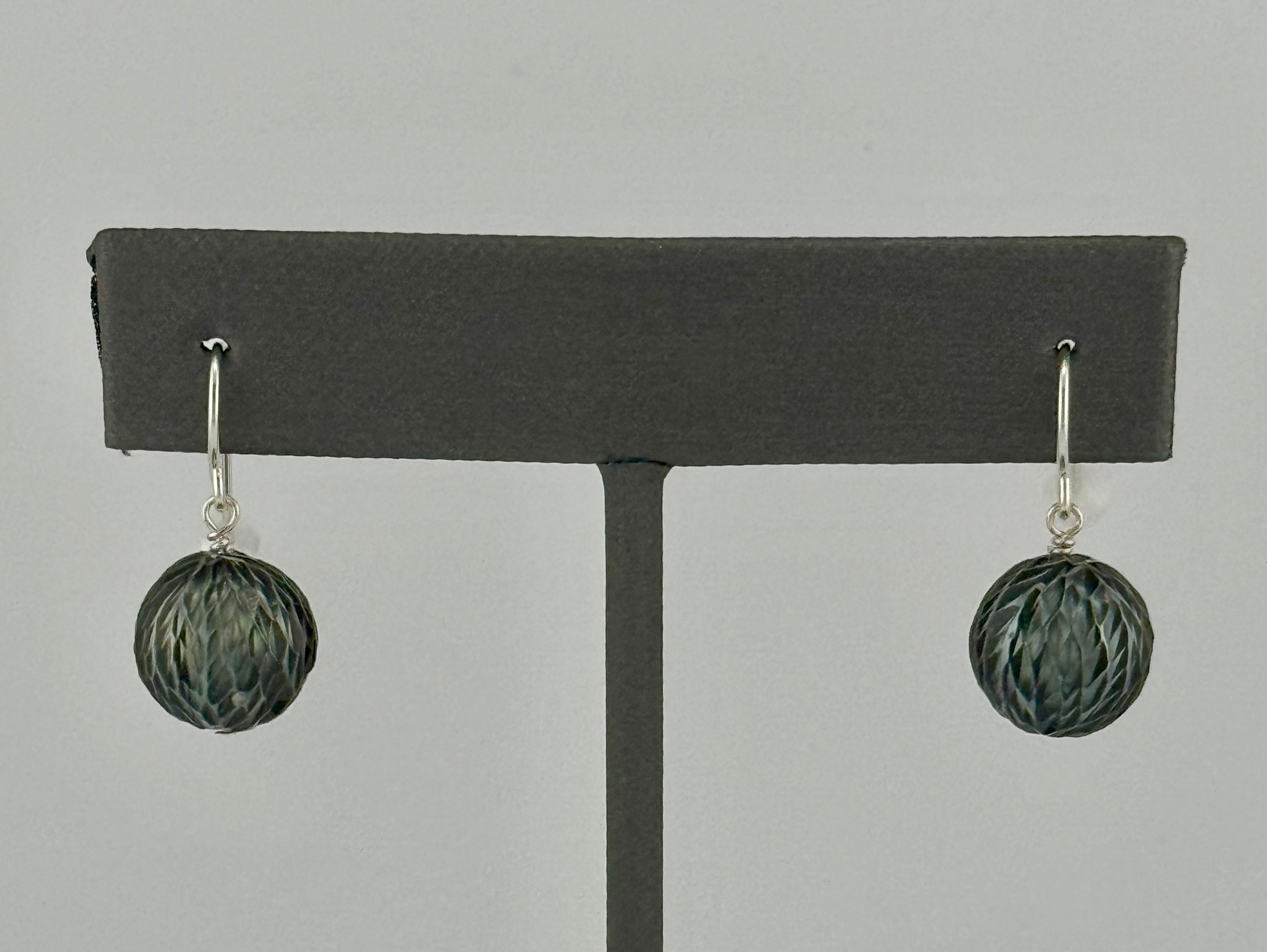 Tahitian Pearl Earrings - Carved