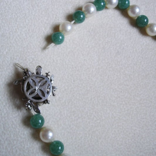 Repair Pearl and Jade Necklace