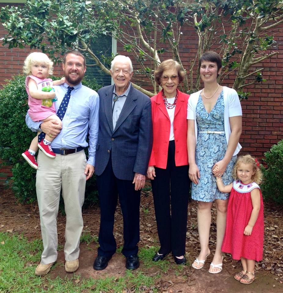 Jimmy Carter Visits With A Pearl Girl