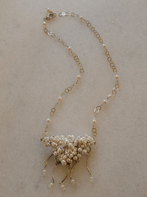 Pearl Cluster Statement Necklace by Sylvia Dawe