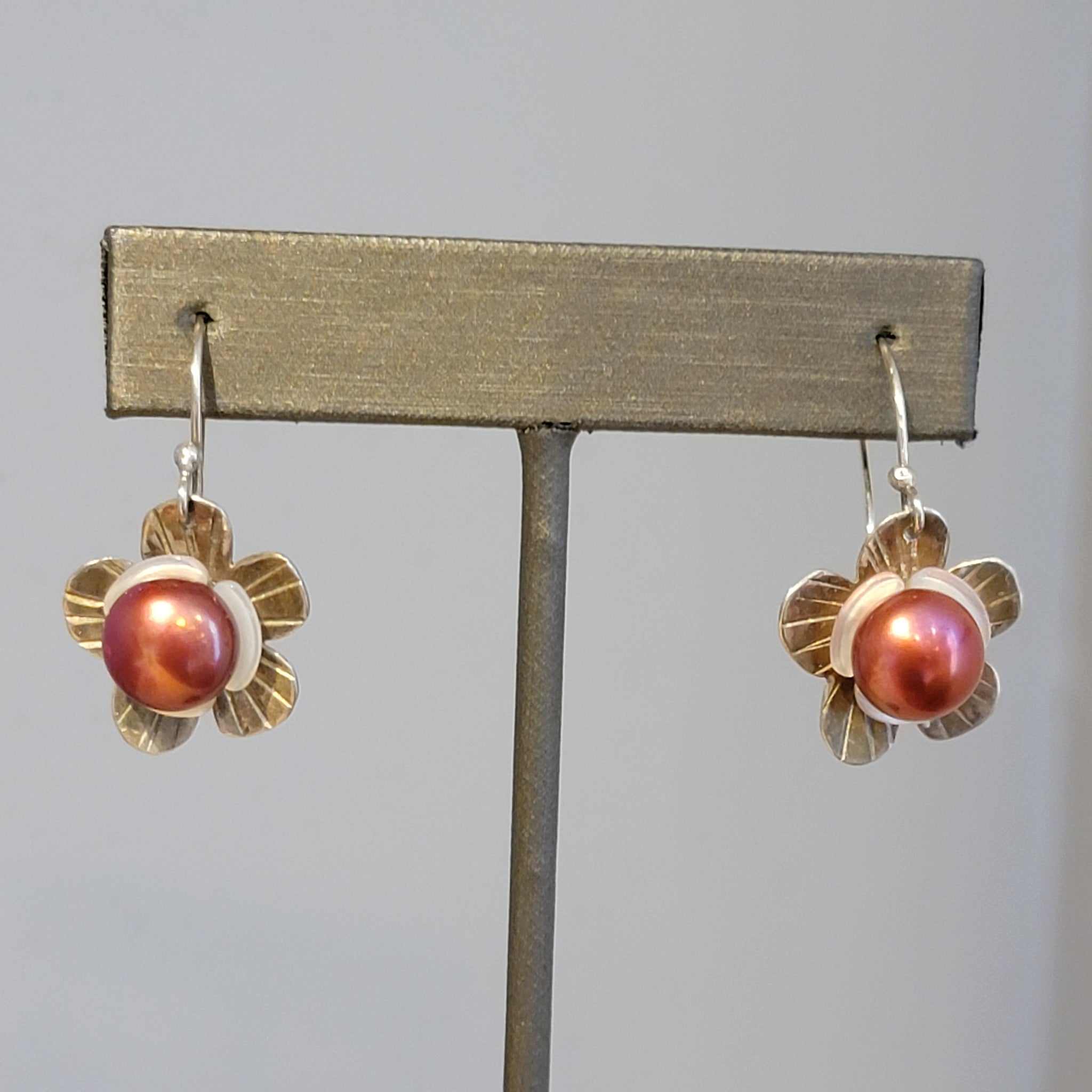 Apple Blossom Earrings by Sylvia Dawe