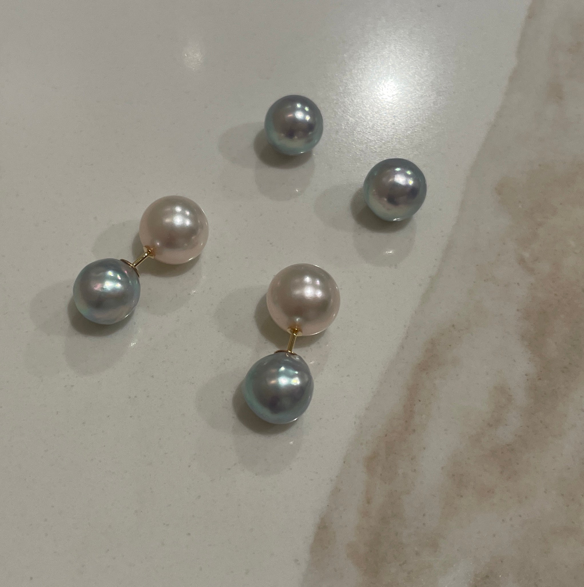 Silver Akoya Stud Backs