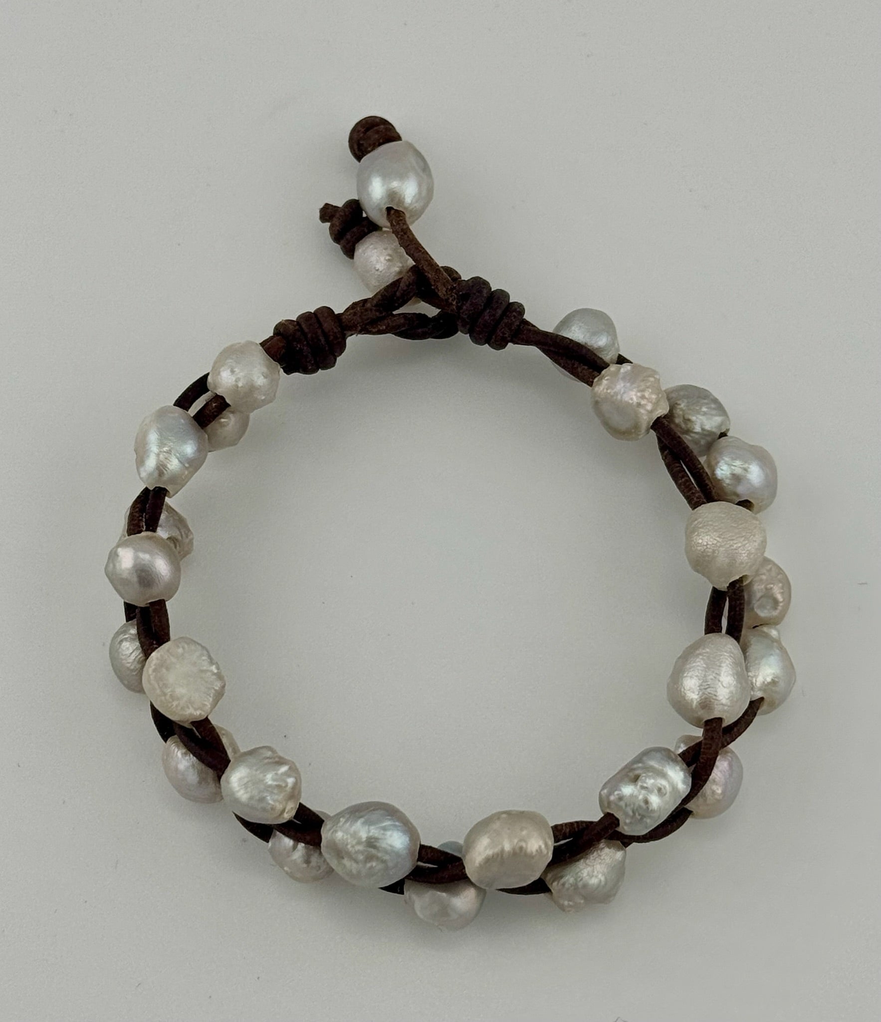 Leather & Pearl Bracelets