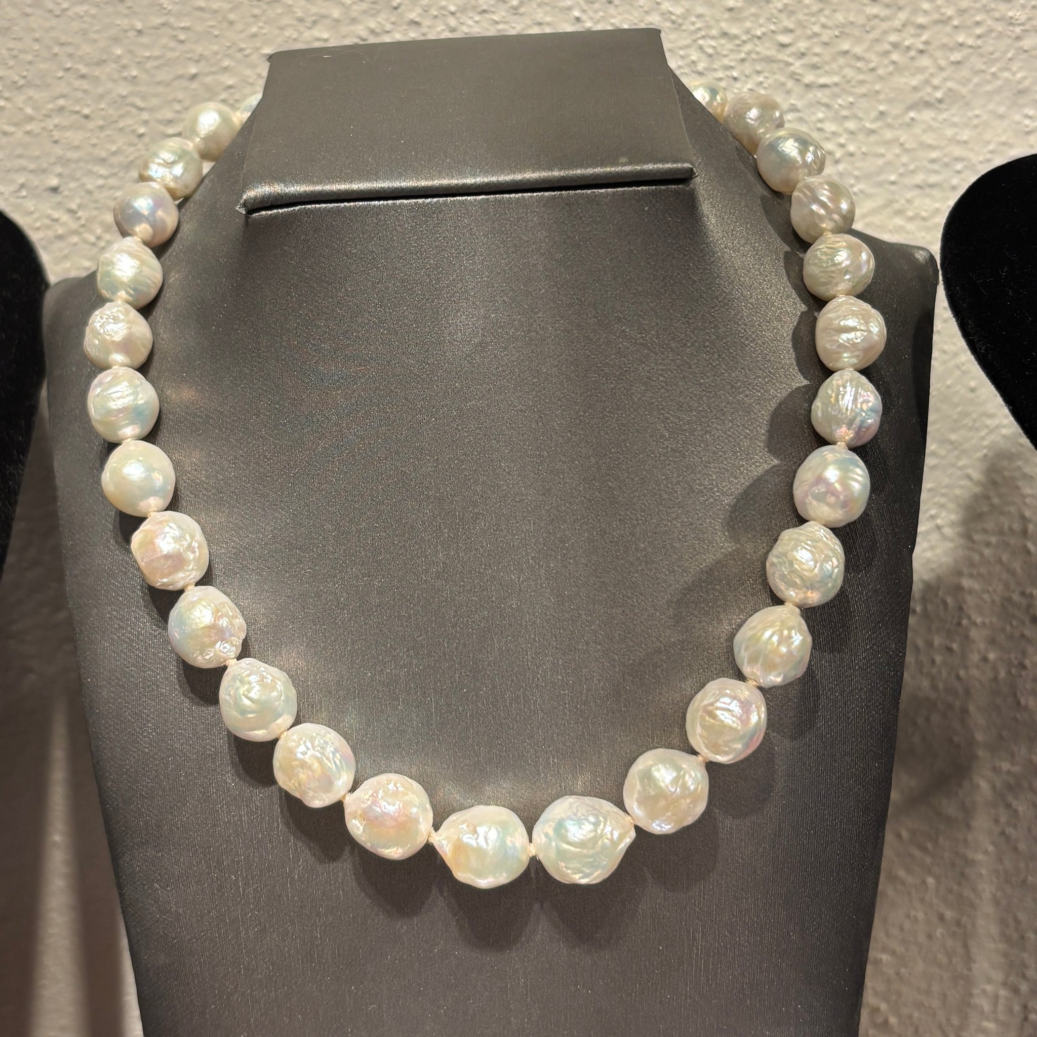 White Fireball Pearl Necklace