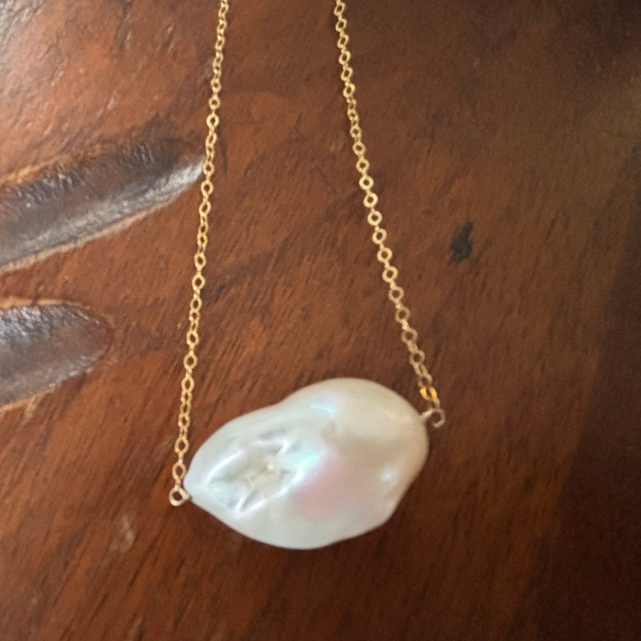 Single Baroque Pearl Necklace