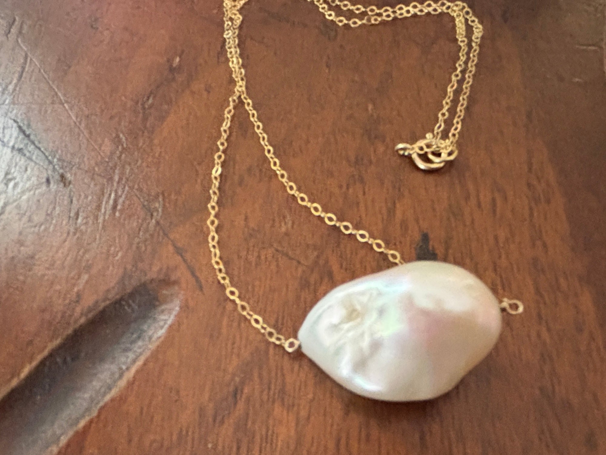 Single Baroque Pearl Necklace