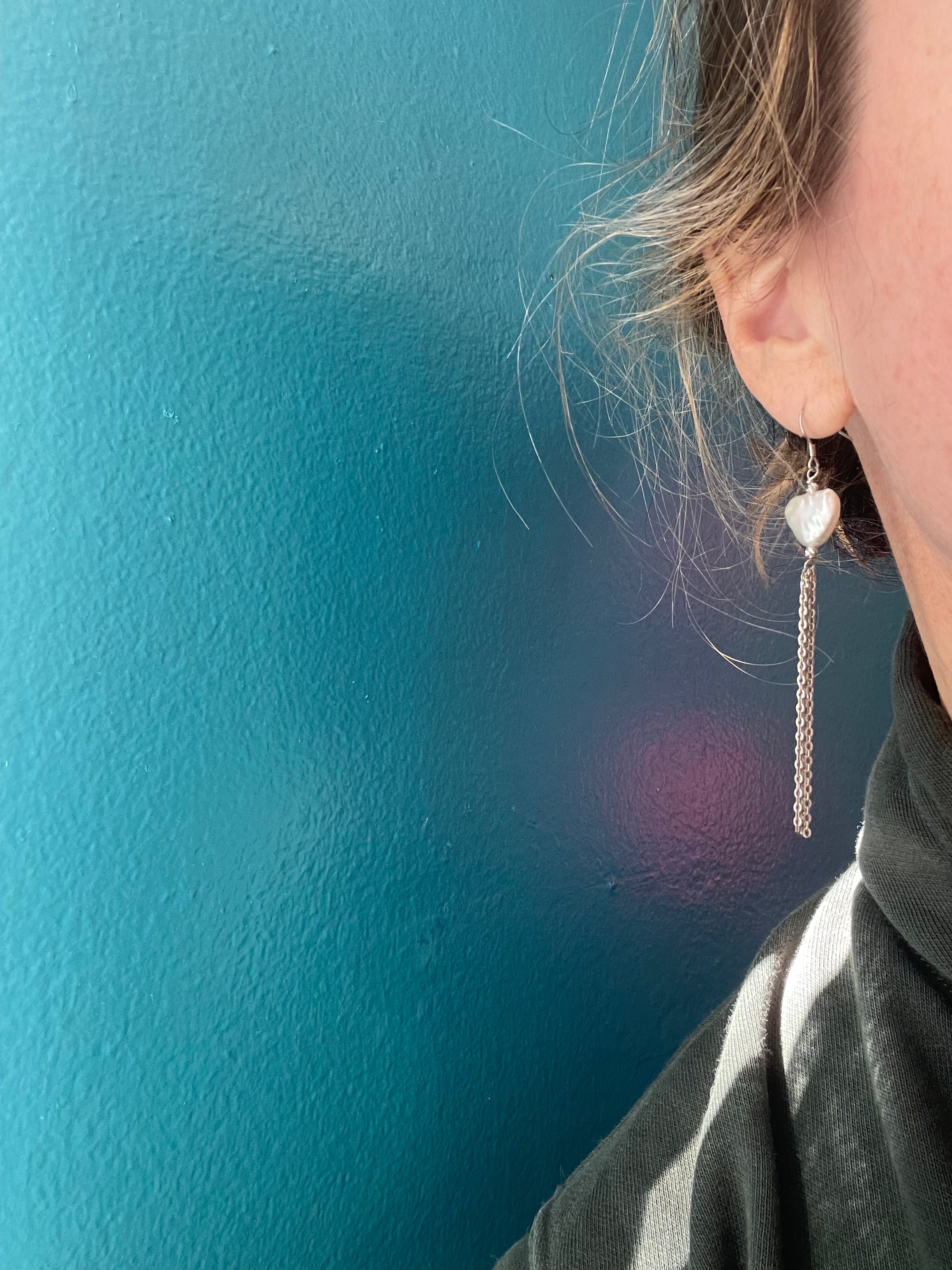 Pearl Heart Earrings 💗 Tassel