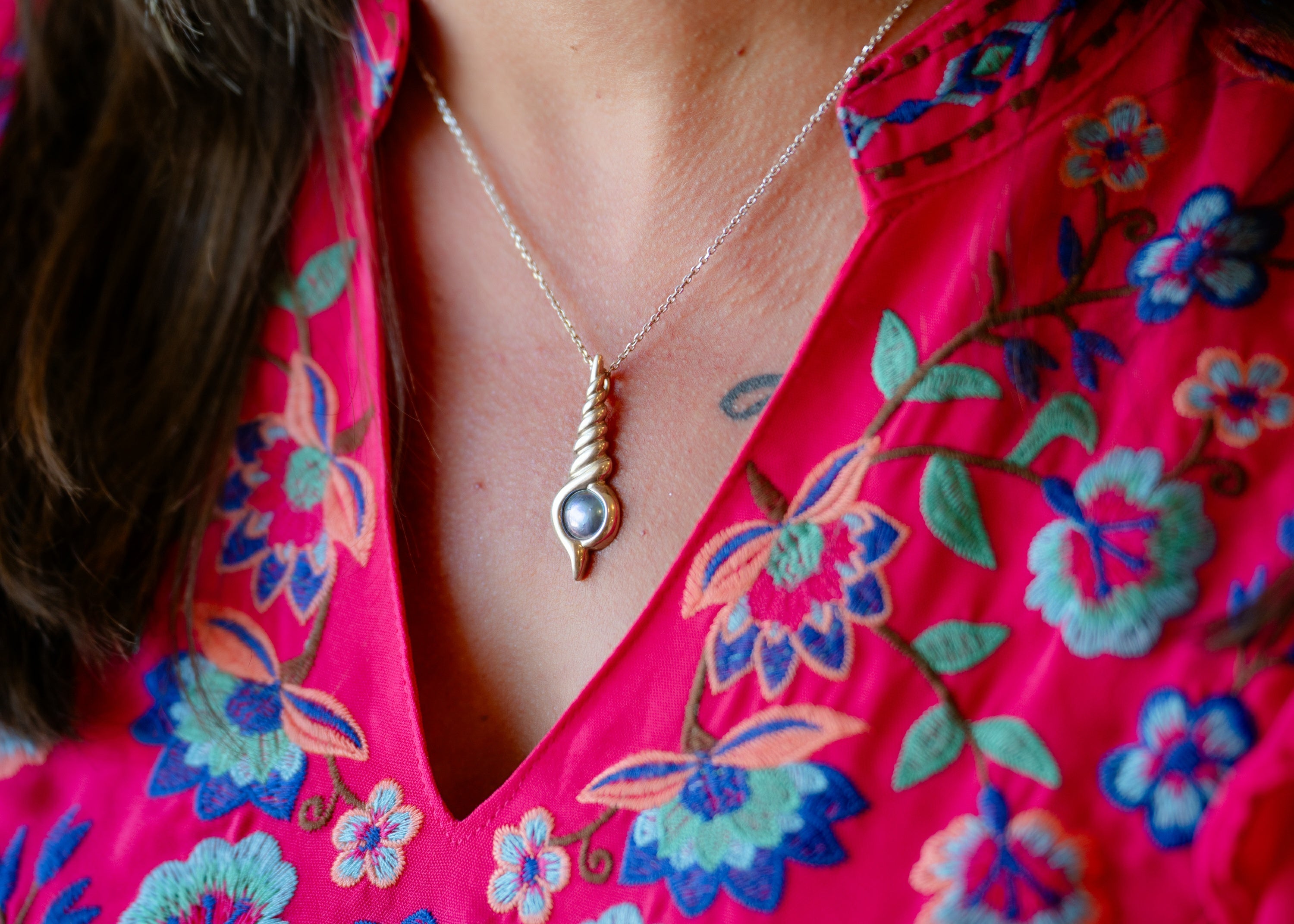 Purple Abalone Pearl Necklace