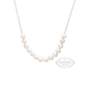 Count Your Blessings Pearl Necklace with MEDIUM Pearls on Chain 20"