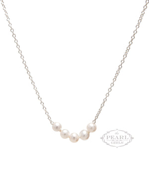 Count Your Blessings Pearl Necklace with MEDIUM Pearls on Chain 16"