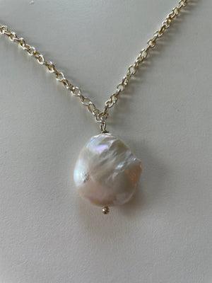 1 Inch Coin Pearl On A Chain
