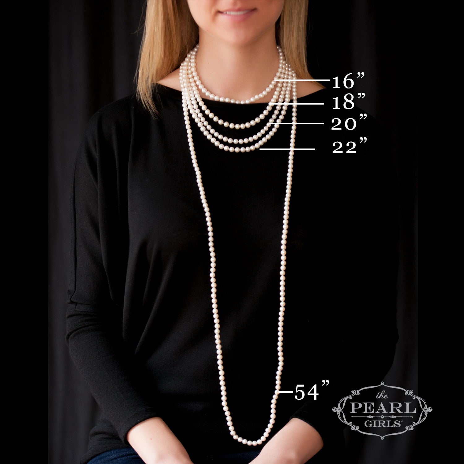 The Pearl Girls pearl necklace lengths
