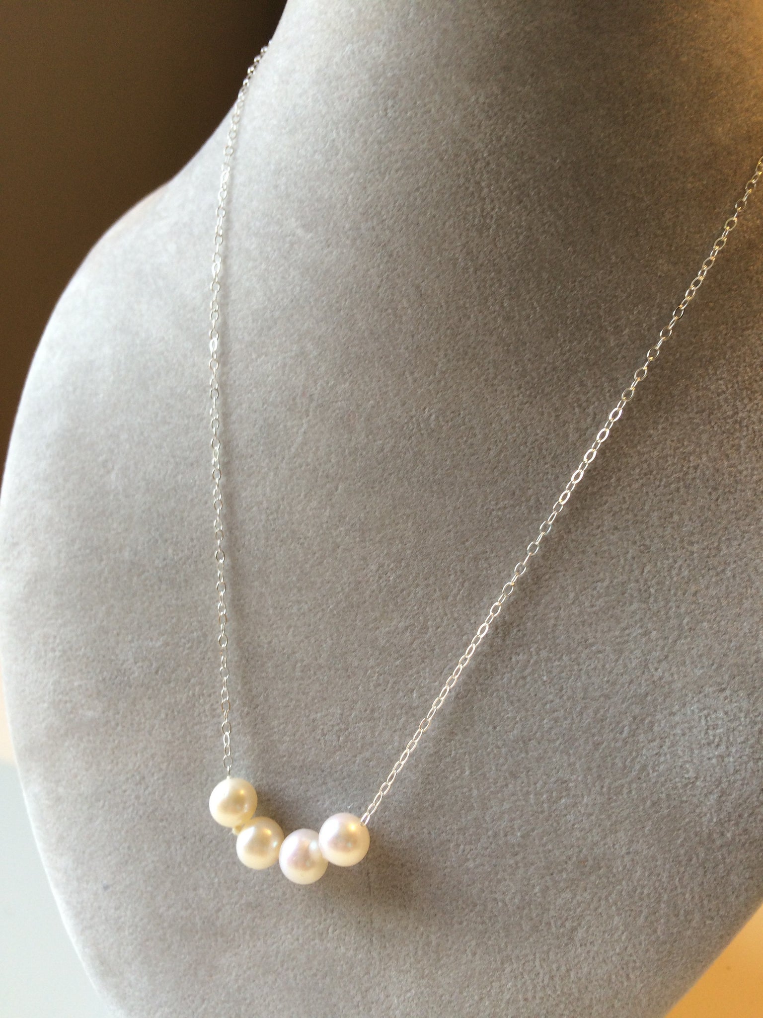 Count Your Blessings Pearl Necklace with Medium Pearls on Chain (18"-20" chain)