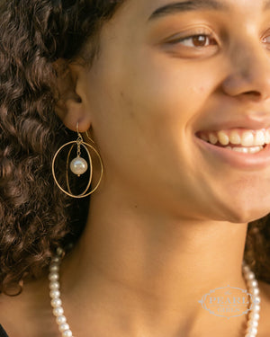 Upclose Large Orbit Earrings on model