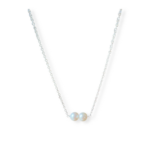 Count Your Blessings Pearl Necklace with MEDIUM Pearls on Chain 18"