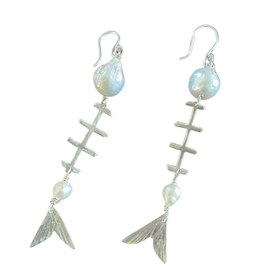 Here Fish Earrings by Sylvia Dawe
