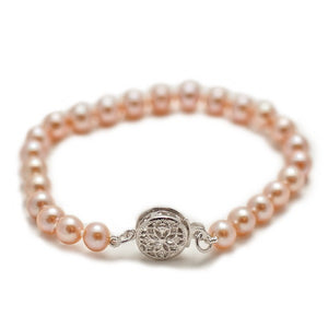 "Little" Pearl Girls Pink Pearl Bracelet