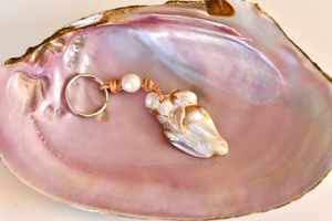 Mother of Pearl Keychain