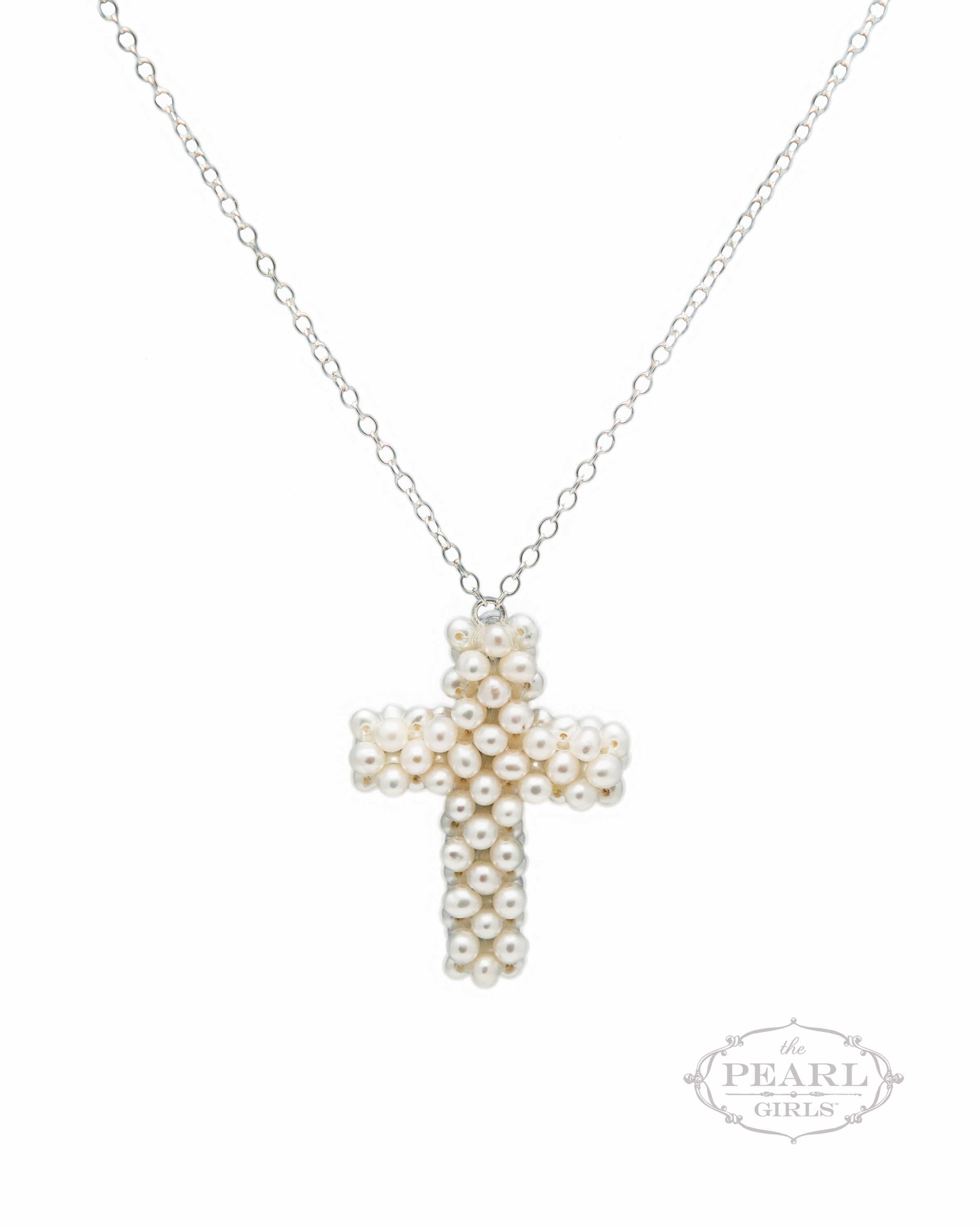 Large Woven Cross Necklace