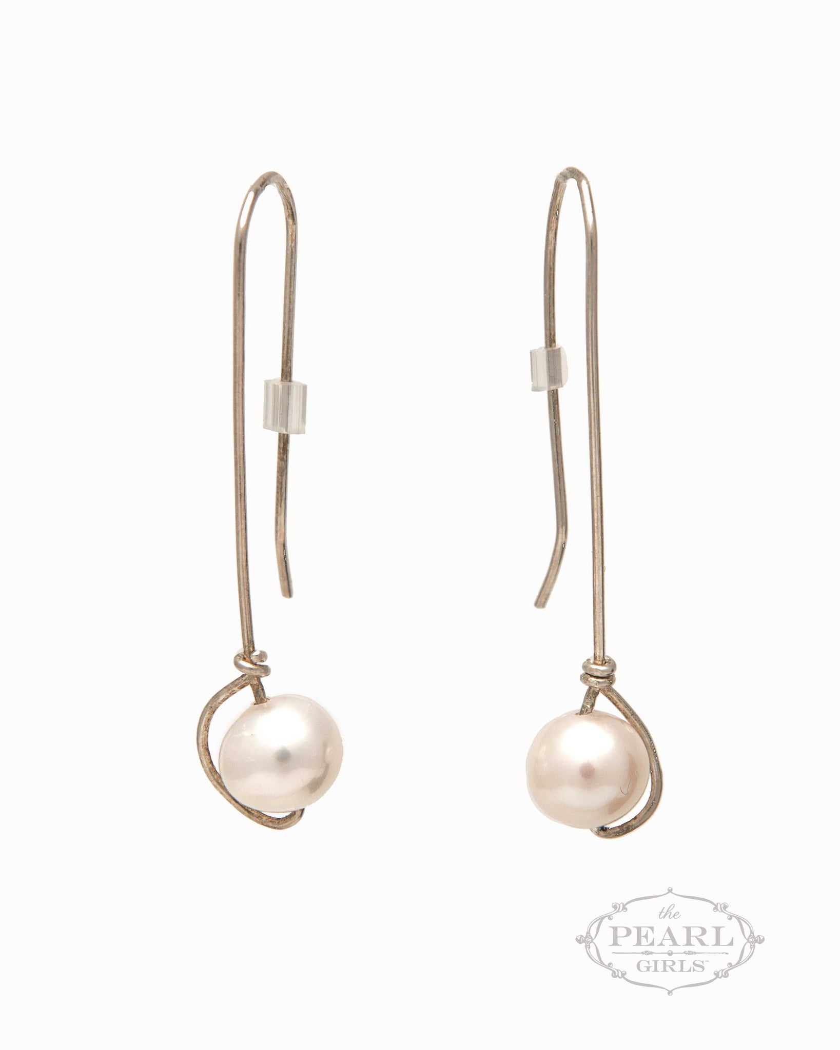 Pearls on a Wire Earrings by Sylvia Dawe