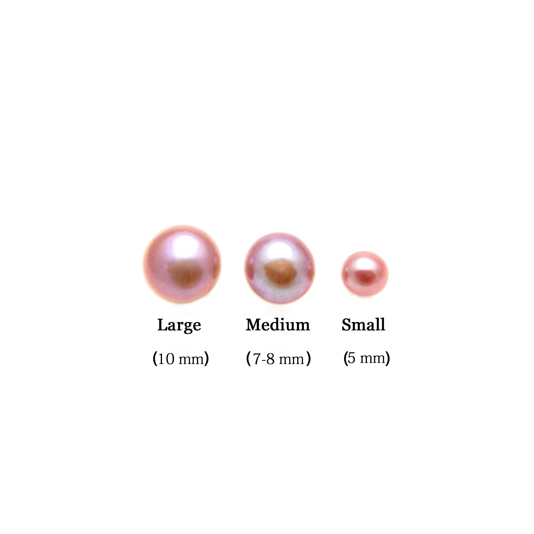 Pink Studs sizes