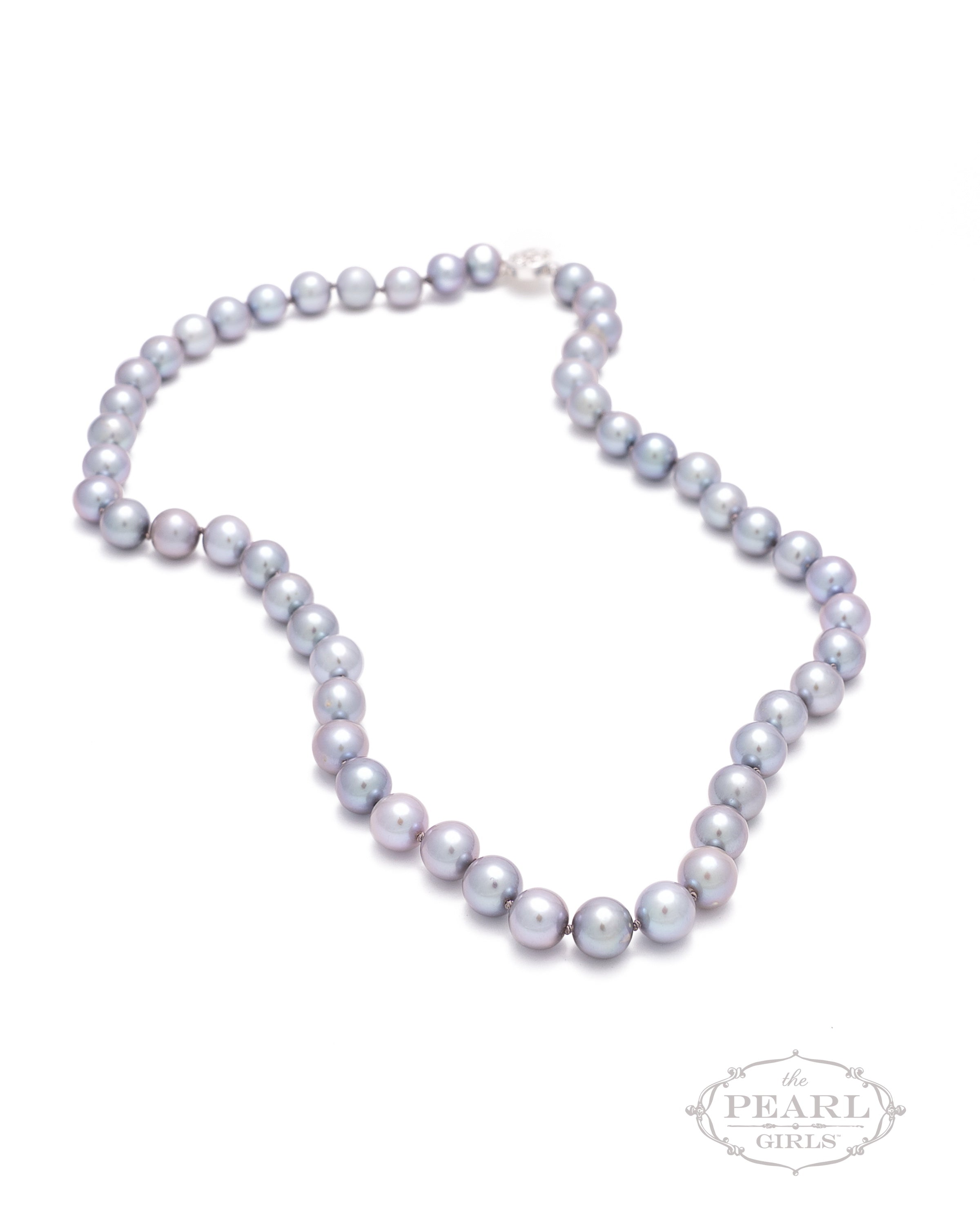 Tahitian Black Pearl Necklace | 14K White Gold | Size 8-10mm | Helzberg Diamonds