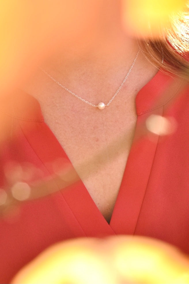 Single Pearl Necklace – Golden Thread, Inc.