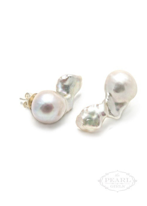 angel wing earrings, the pearl girls, southern pearl jewelry, big pearl earrings, big freshwater pearls, new pearl designs, made in the USA pearl jewelry, unique pearl jewelry, stunning pearl earrings.july2013_12