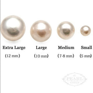 classic pearl studs, classic pearl earrings, the pearl girls, southern pearl jewelry, classic cultured pearls, made in the USA pearl jewelry, essential pearls, bridal pearls, wedding pearls, pearl stud earrings