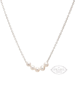 Count Your Blessings Pearl Necklace with MEDIUM Pearls on Chain 18"
