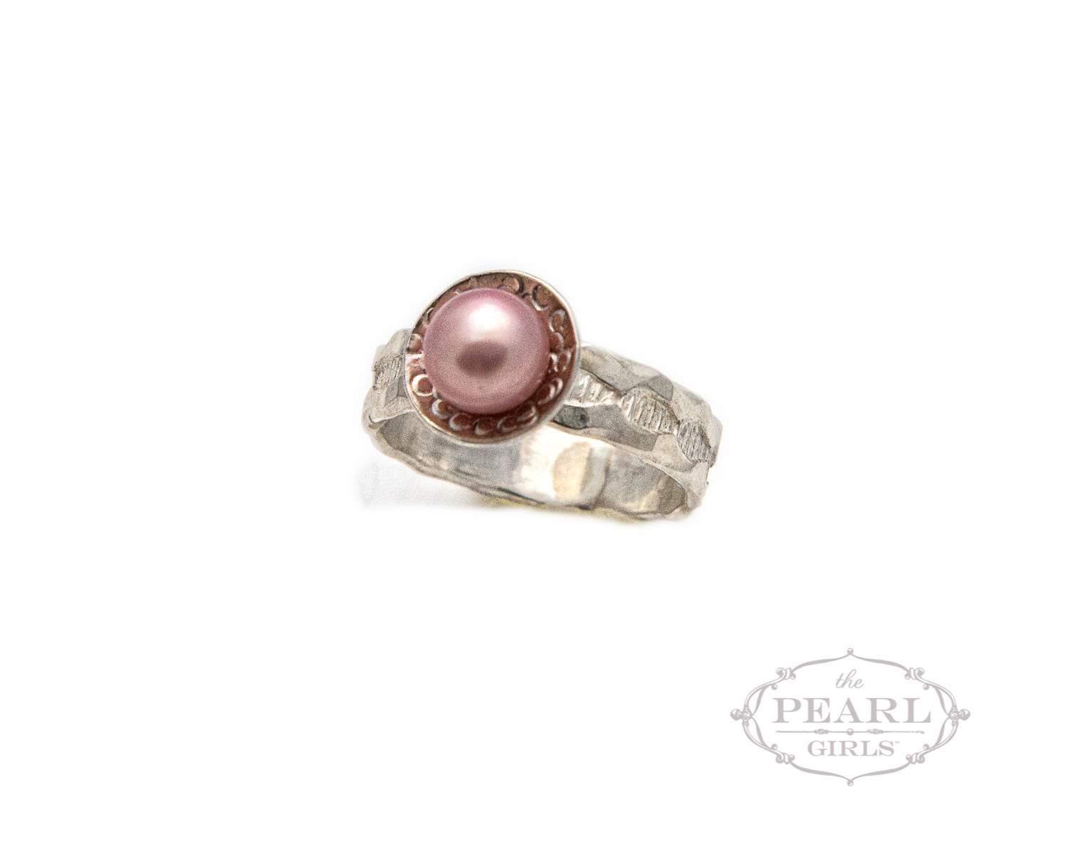 Pearl Ring by Sylvia Dawe - Sterling Silver, Wide Band