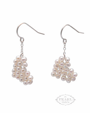 Cultured Pearl Heart Earrings