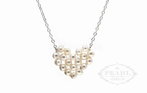 Elsa Peretti® Open Heart Lariat Necklace in Silver with Pearls, 7.5-8 mm |  Tiffany & Co.
