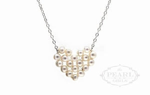 Cultured Pearl Heart Necklace