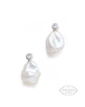 flashy splashy pearl earrings - the pearl girls
