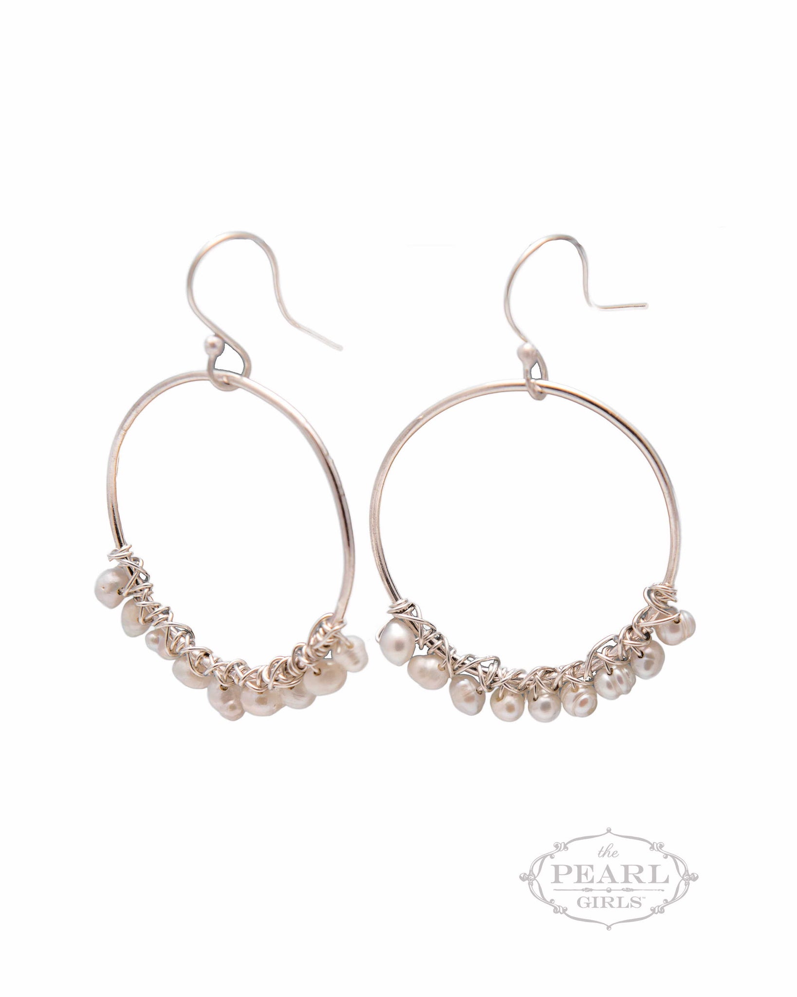 Pearl Hoop Earrings by Sylvia Dawe