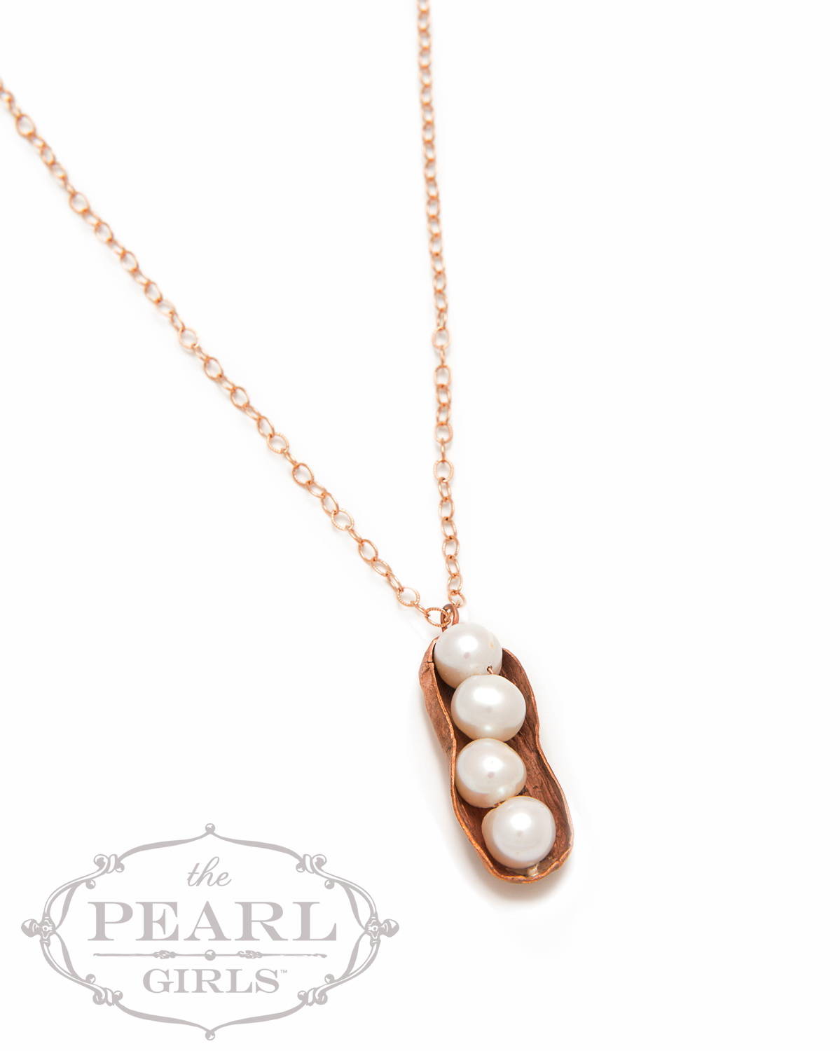 Peanut Pearls Necklace by Sylvia Dawe (Copper Peanut, Medium 7mm Pearls)