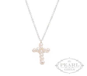 Baby Pearl Cross Necklace