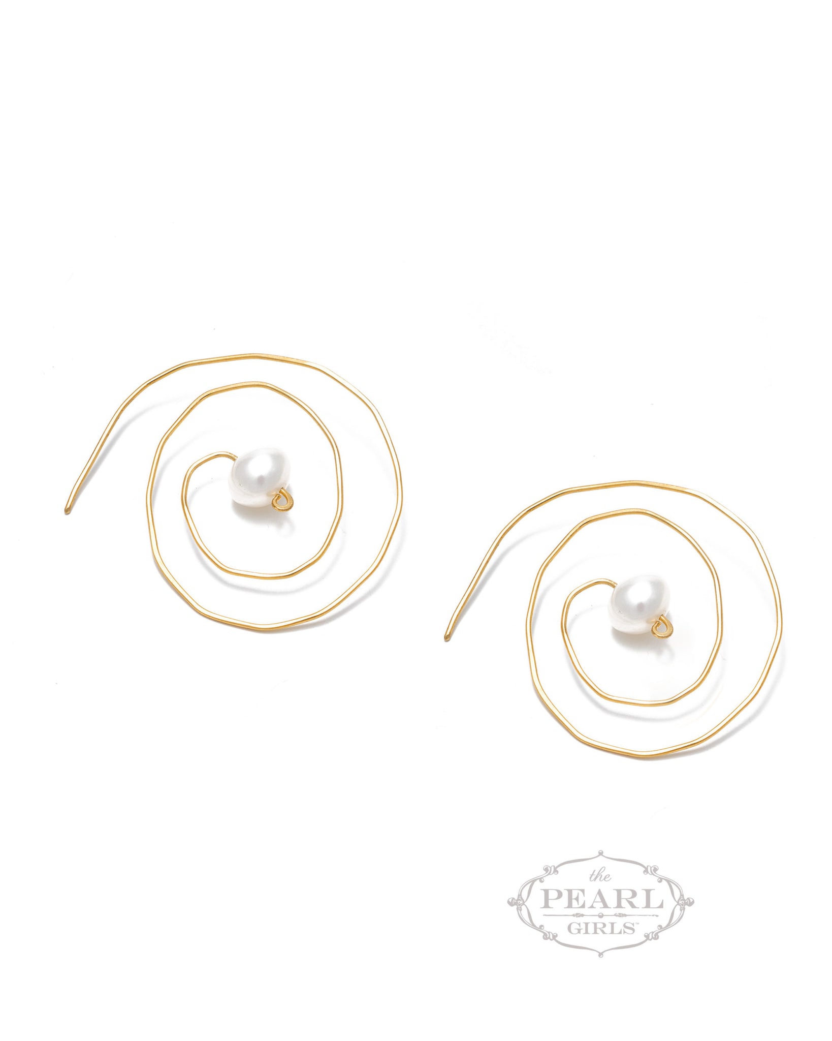 Spiral Pearl Earrings by Sylvia Dawe